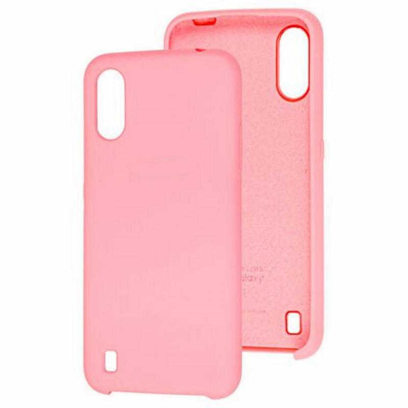 Чехол Galaxy A01 Silicone Cover Pink Pink (Розовый)