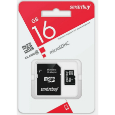 Карта Памяти Smartbuy MicroSD 16GB + SD Adapter