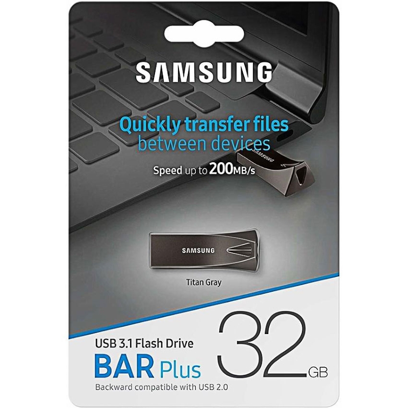 USB Накопитель Samsung Flash Drive Bar Plus 32GB Gray