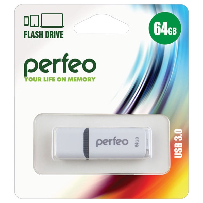 USB Накопитель Perfeo C12 64GB White