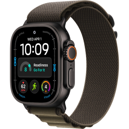 Apple Watch Ultra 4 (2026) 49mm Black Titanium Case / Dark Olive Alpine Loop