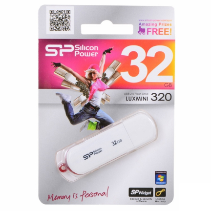 USB Накопитель Silicon Power LuxMini 320 32GB White