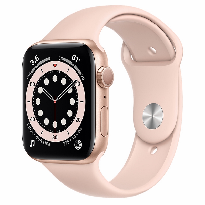 Apple Watch S6 44mm Gold Aluminum Case / Pink Sand Sport Band Идеальное Б/У