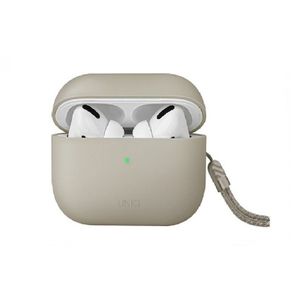 Чехол AirPods Pro 2 Uniq Lino Silicone Case Ivory Beige Beige (Бежевый)