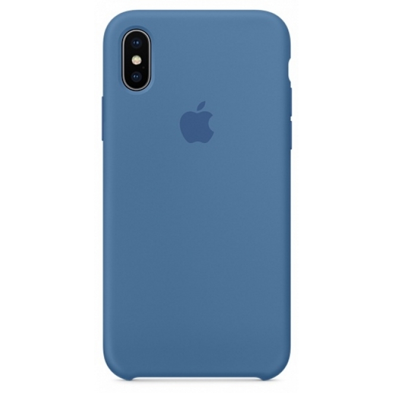 Чехол iPhone XS Max Silicone Case Denim Blue