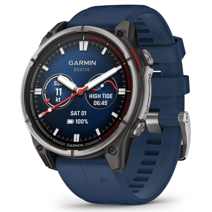 Garmin Quatix 8 - 47 mm, AMOLED Sapphire, Titanium with Blue