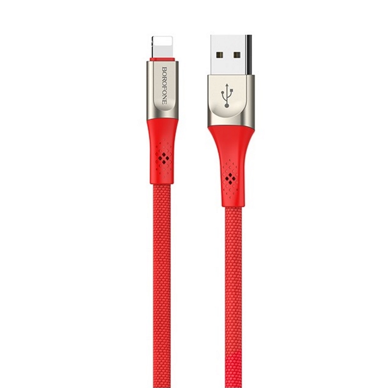 Кабель USB - Lightning / Borofone BU7 / 1M / Красный