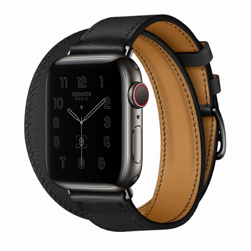 Apple Watch Hermès S6 40mm (Cellular) Space Black Stainless Steel Case / Noir Double Tour