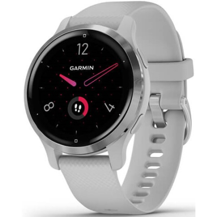 Garmin Venu 2s Silver Bezel / Mist Gray Case / Silicone Band