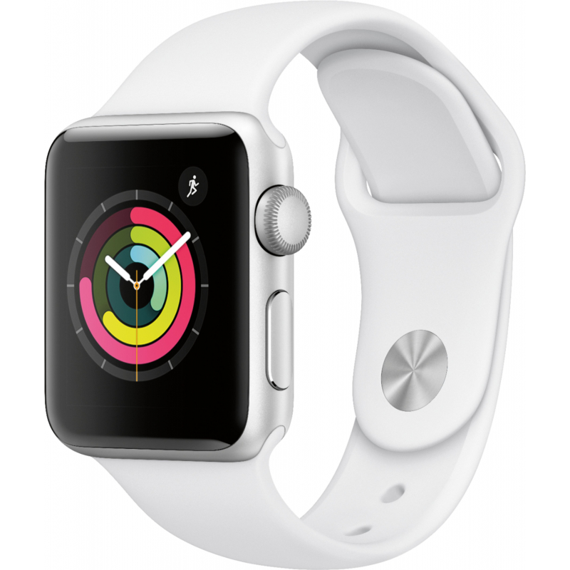 Apple Watch S3 38mm Silver Aluminum with White Sport Band