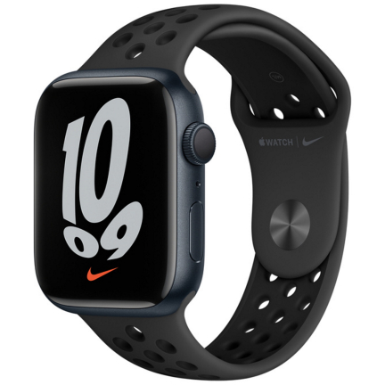 Apple Watch S7 NIKE 45mm Midnight Aluminum Case / Anthracite/Black Nike Sport Band