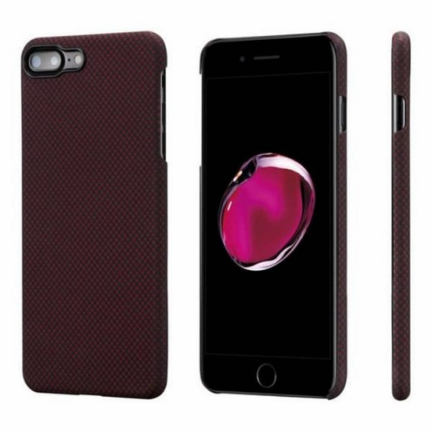 Чехол iPhone 7/8 Plus Pitaka MagEZ Case Черно-Красный(шахматное плетение)/Кевлар (арамид)