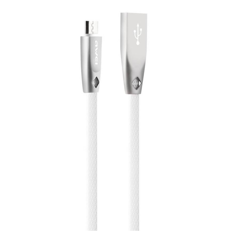 Кабель USB - MicroUSB / Awei CL-96 / 1M / Белый