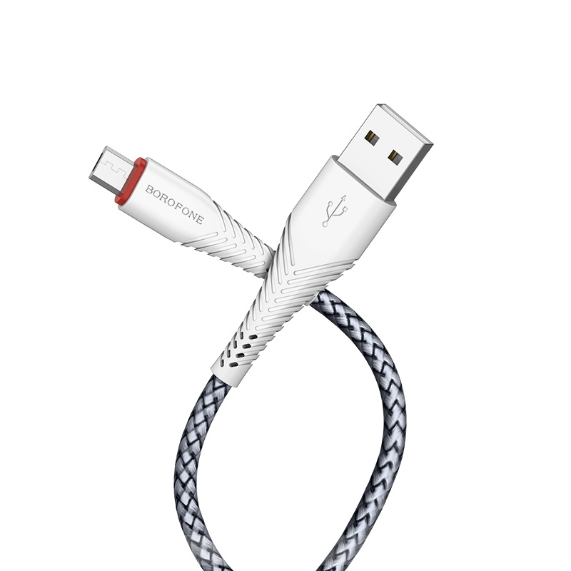 Кабель USB - MicroUSB/ Borofone BX25/ 1M / Белый