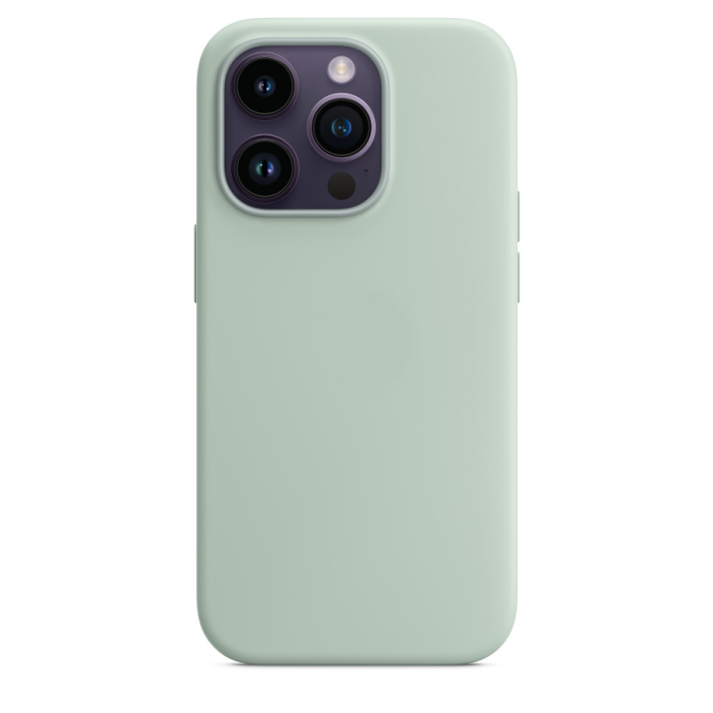 Чехол MagSafe iPhone 14 Pro Max Silicone Cover Succulent (Оригинал) Green (Зелёный)