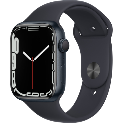 Apple Watch S7 41mm Midnight Aluminum Case / Midnight Sport Band