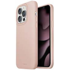 Чехол iPhone 13 Pro Max Uniq Lino Hue Silicone Pink