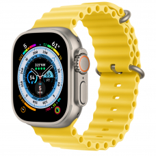 Apple Watch Ultra 49mm Yellow ocean band / Titanium Case