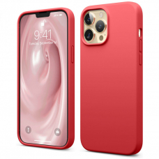 Чехол iPhone 13 Pro Max Elago Silicone Soft Red