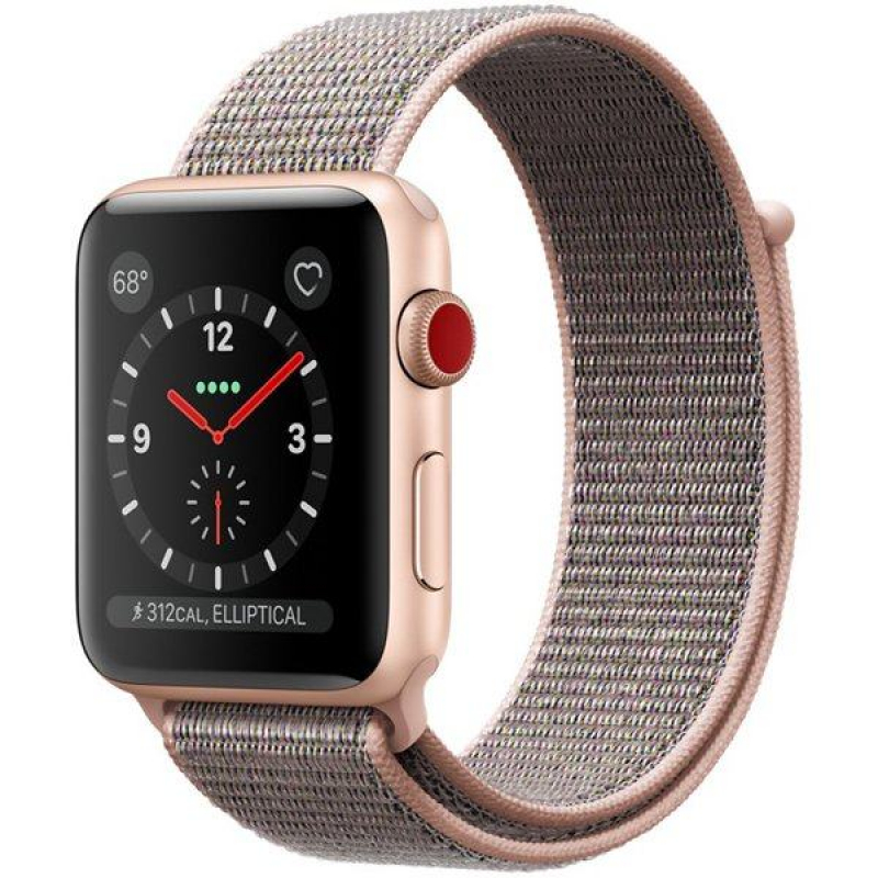 Apple Watch S3 38 mm LTE - Gold Aluminum / Pink Sport Loop