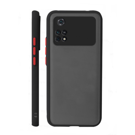 Чехол Poco M4 Pro 4G Silicone Plastic Mate Black Black (Черный)