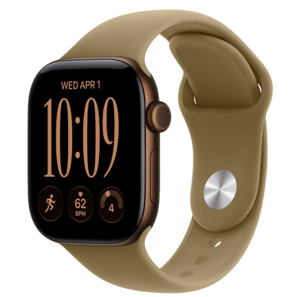 Apple Watch 12 42mm Dark Bronze Aluminum Case / Olive Sport Band