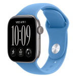 Apple Watch 12 42mm Space Gray Aluminum Case / Wildflower Blue Sport Band