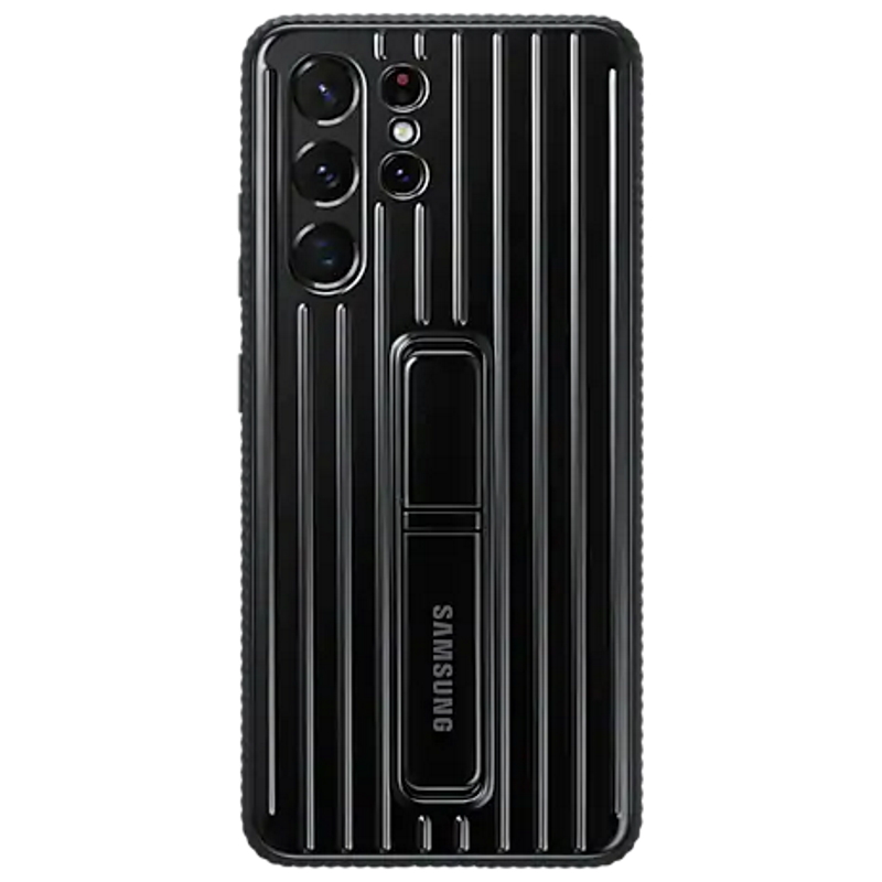 Чехол-накладка Galaxy S21 Ultra Protective Standing Cover Black Black (Черный)