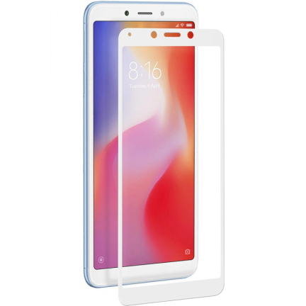 Защитное стекло 3D для Xiaomi Redmi 6/6A Белое