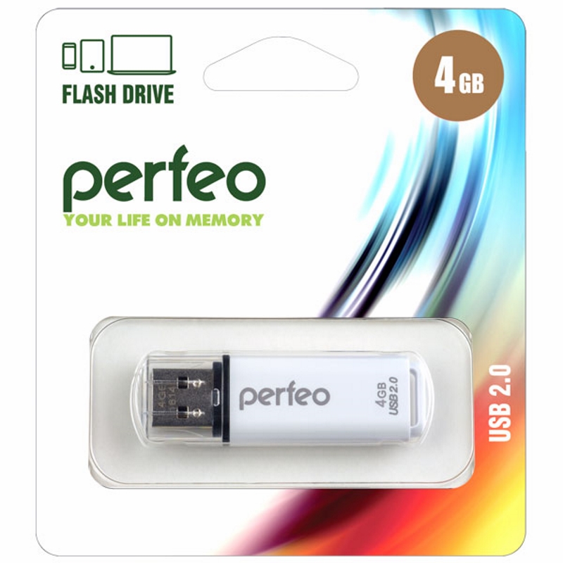 USB Накопитель Perfeo C13 4GB White