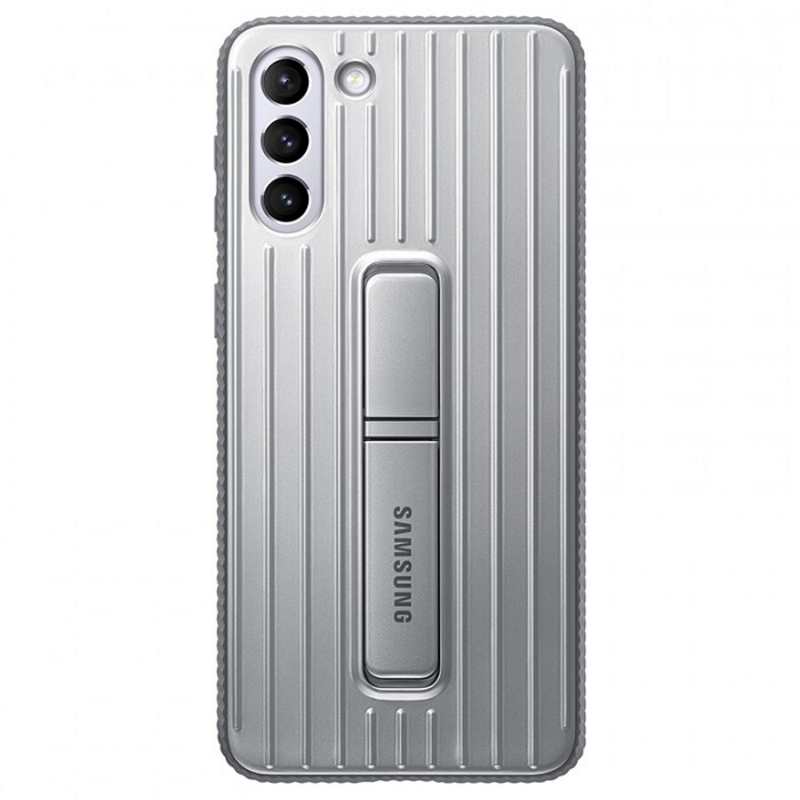 Чехол-накладка Galaxy S21 Plus Protective Standing Cover Silver Silver (Серебристый)