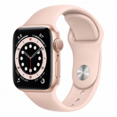 Apple Watch S6 40mm Gold Aluminum Case / Pink Sand Sport Band Идеальное Б/У