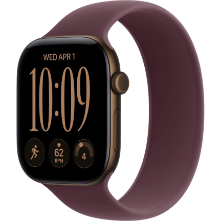 Apple Watch 12 42mm Light Gold Aluminum Case / Burgundy Sport Band