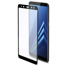Защитное стекло 3D для Samsung Galaxy A8 Plus Черное (Тех.Упаковка)