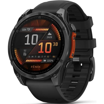 Garmin Fenix 8 AMOLED Sapphire 47mm Slate Gray / Black Silicone Band (010-02904-00 | 010-02904-09)