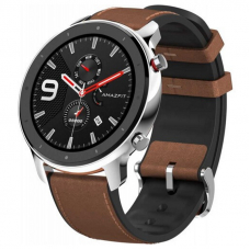 Xioami Amazfit GTR 47mm Stainless Steel / Brown Leather Strap