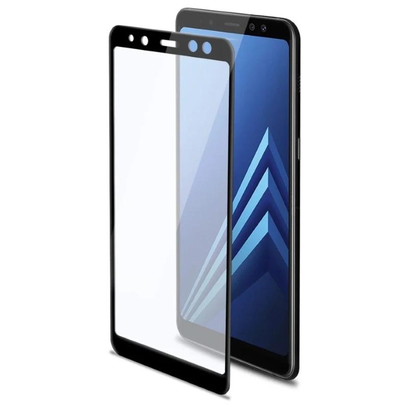 Защитное стекло 3D для Samsung Galaxy A8 Plus Черное