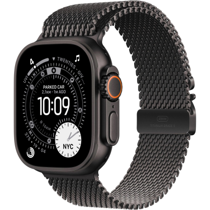 Apple Watch Ultra 3 (2025) 49mm Black Titanium Case with Black Titanium Milanese Loop