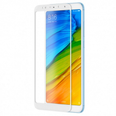 Защитное стекло 3D для Xiaomi Redmi 5 Plus Белое (Тех.Упаковка)