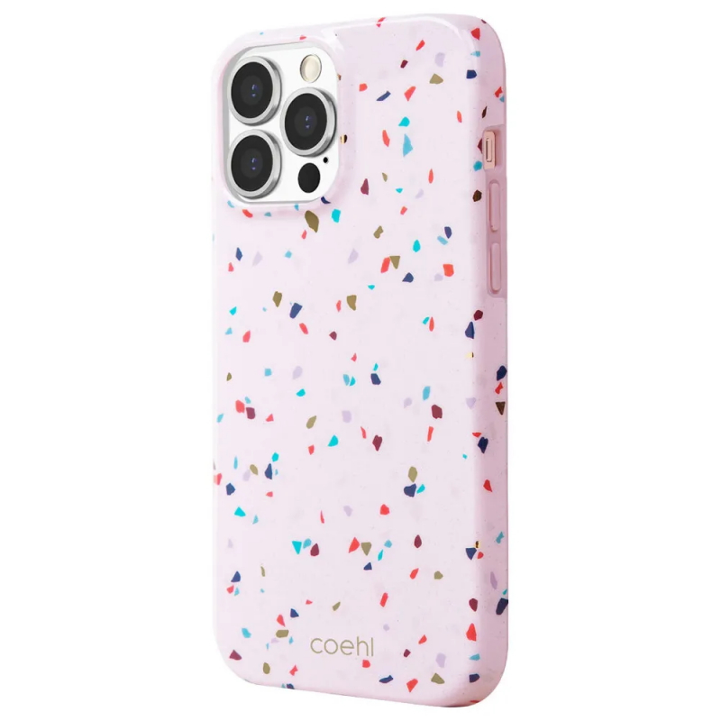 Чехол iPhone 13 Pro Uniq Coehl Terrazzo Pink Pink (Розовый)