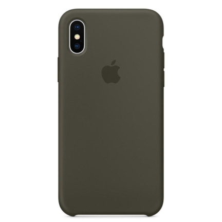 Чехол iPhone XS Max Silicone Case Dark Olive