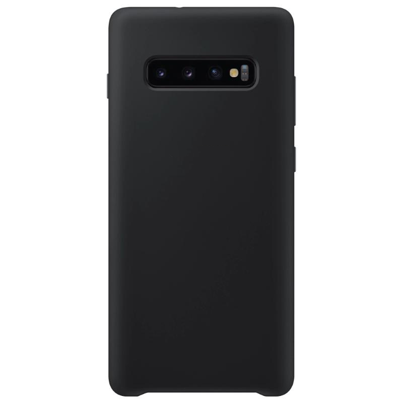 Чехол Galaxy S10 Plus Silicone Cover Black Black (Черный)