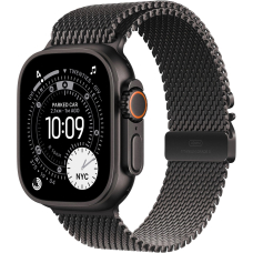 Apple Watch Ultra 3 (2025) 49mm Black Titanium Case with Black Titanium Milanese Loop