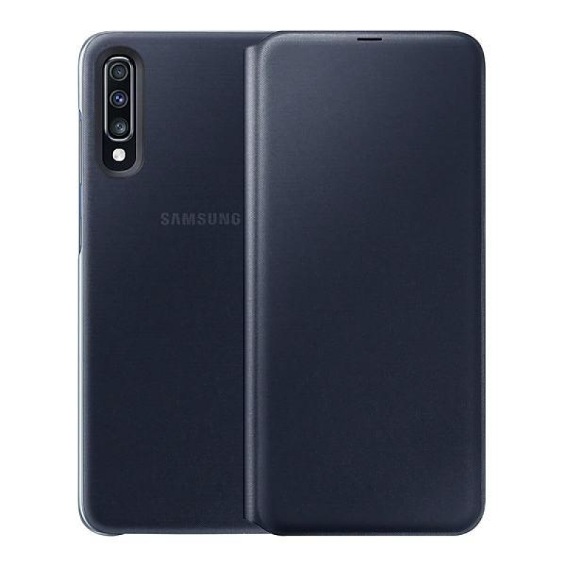 Чехол Galaxy A70 Wallet Cover Black Black (Черный)