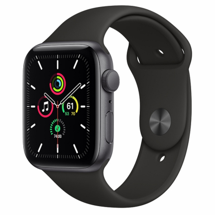 Apple Watch SE 44mm Space Gray Aluminum Case / Black Sport Band Идеальное Б/У