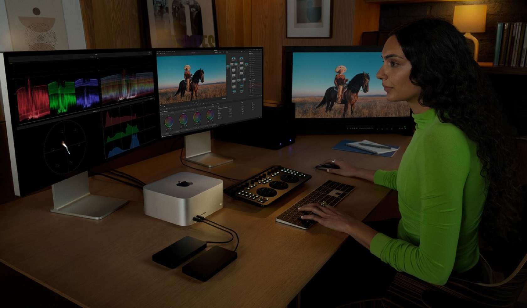 Mac Studio M4 Max на рабочем столе