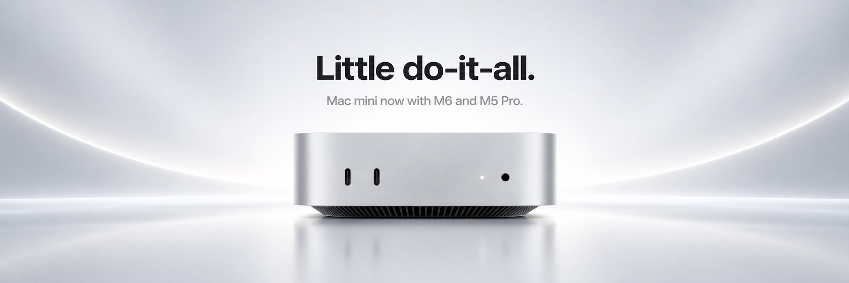Apple Mac mini M5 Pro — вид спереди