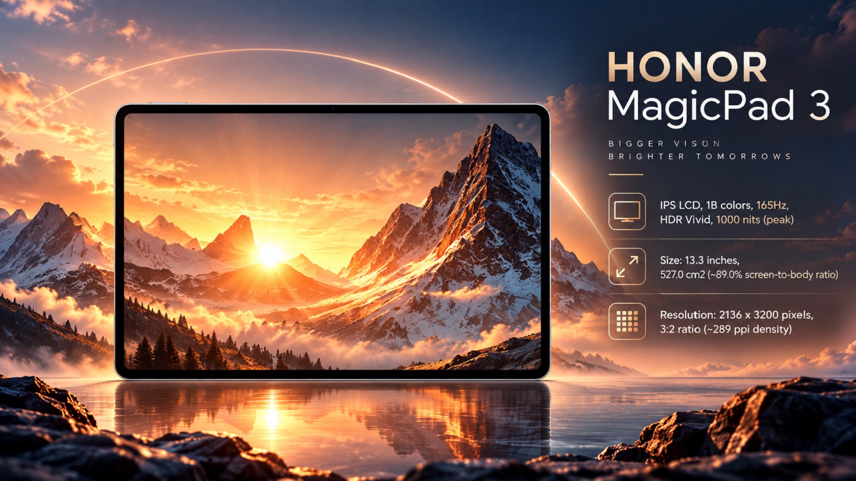 HONOR MagicPad 3 — вид спереди