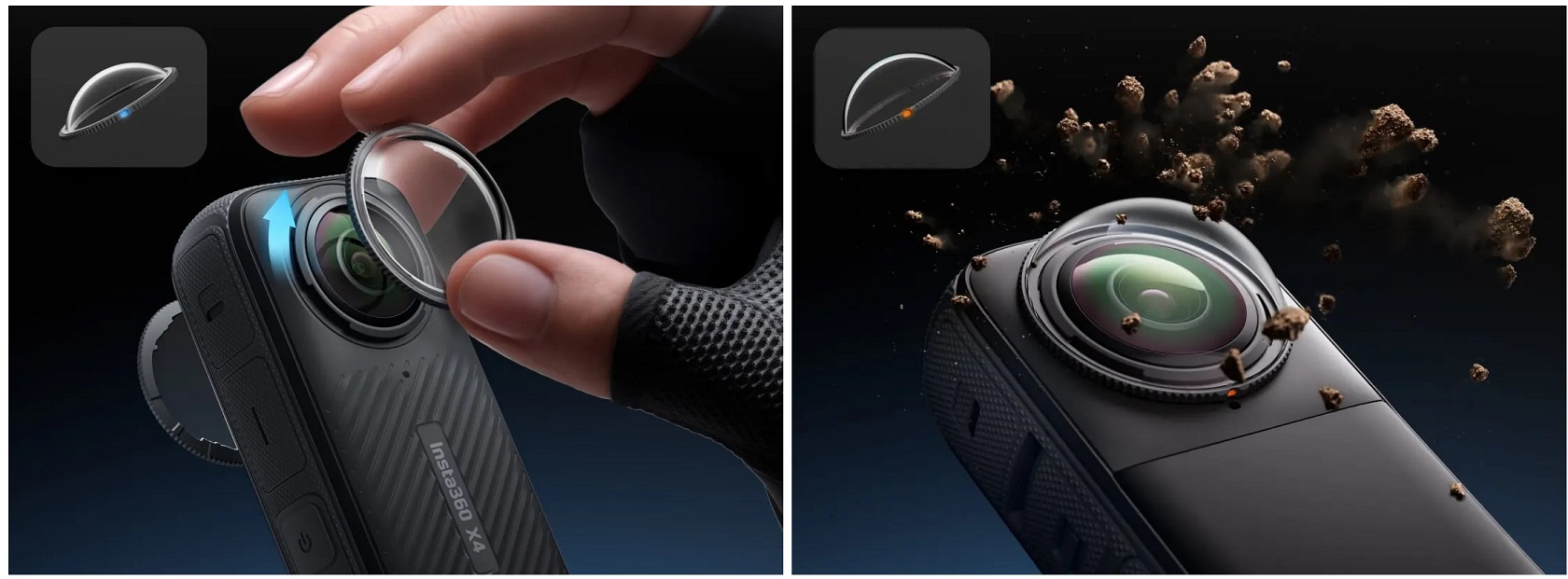 Insta360 X4 - дисплей и управление