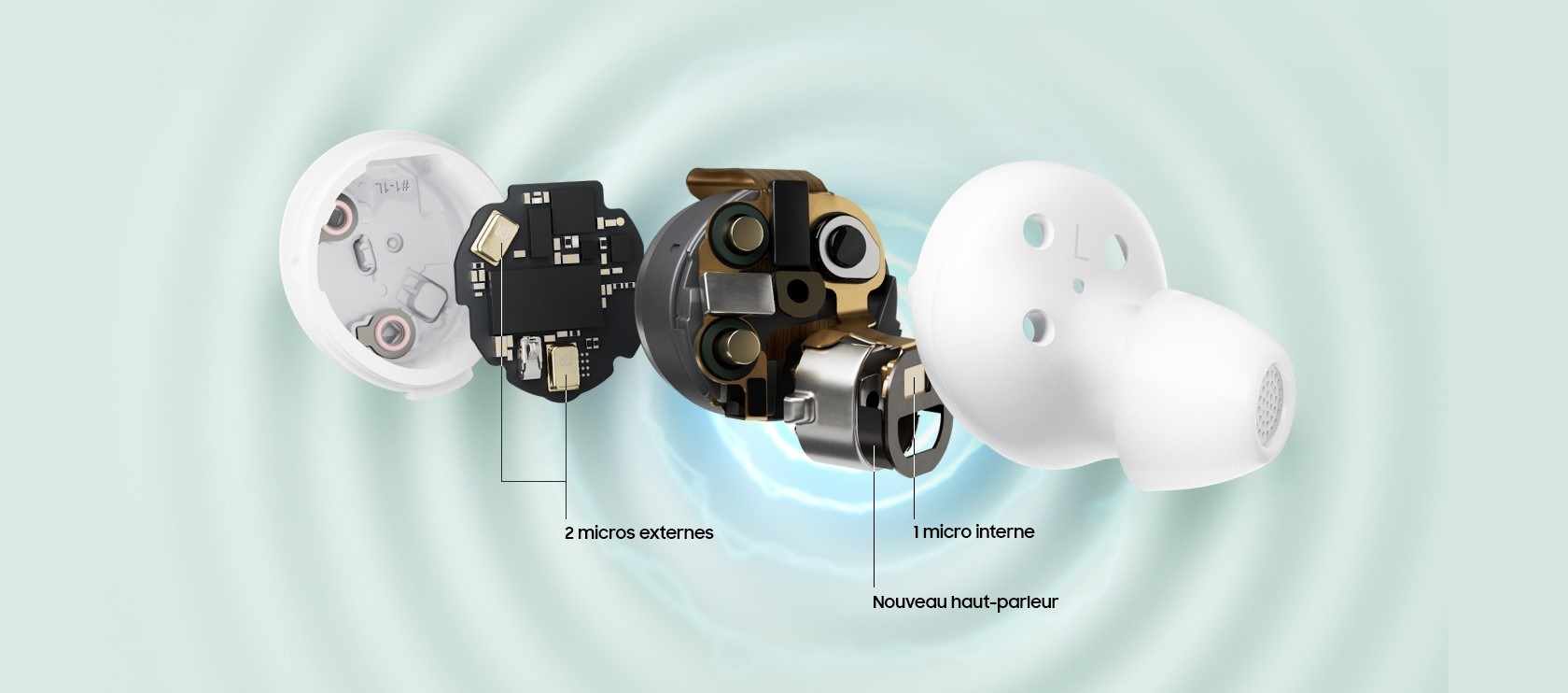 Samsung Galaxy Buds FE - кейс и наушники